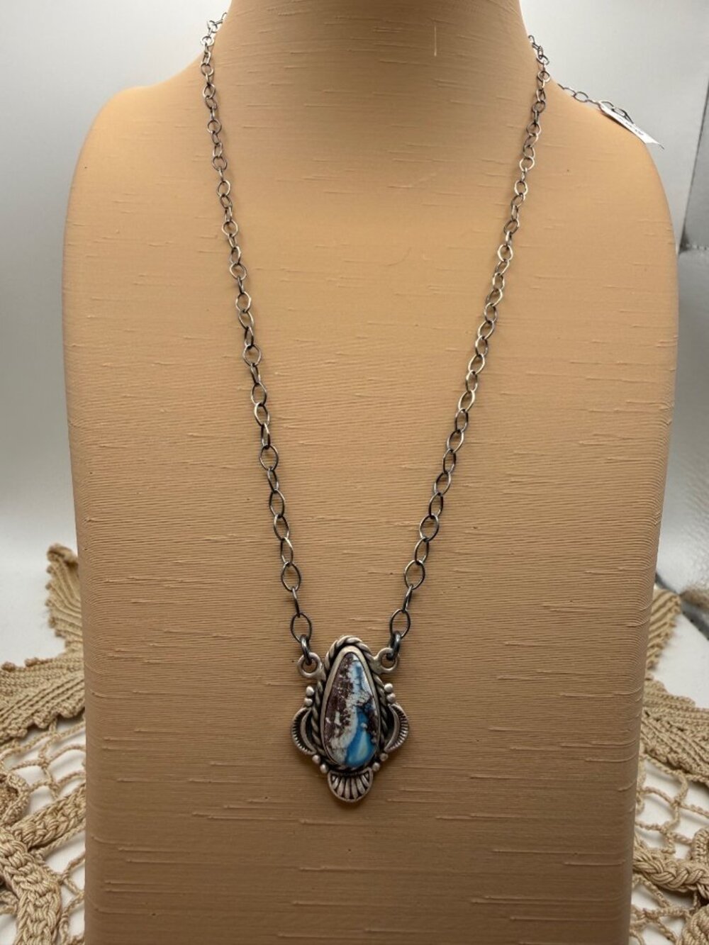 Golden Hill Handcrafted Sterling Silver Pendant Necklace chunky Link 18-20 adj
